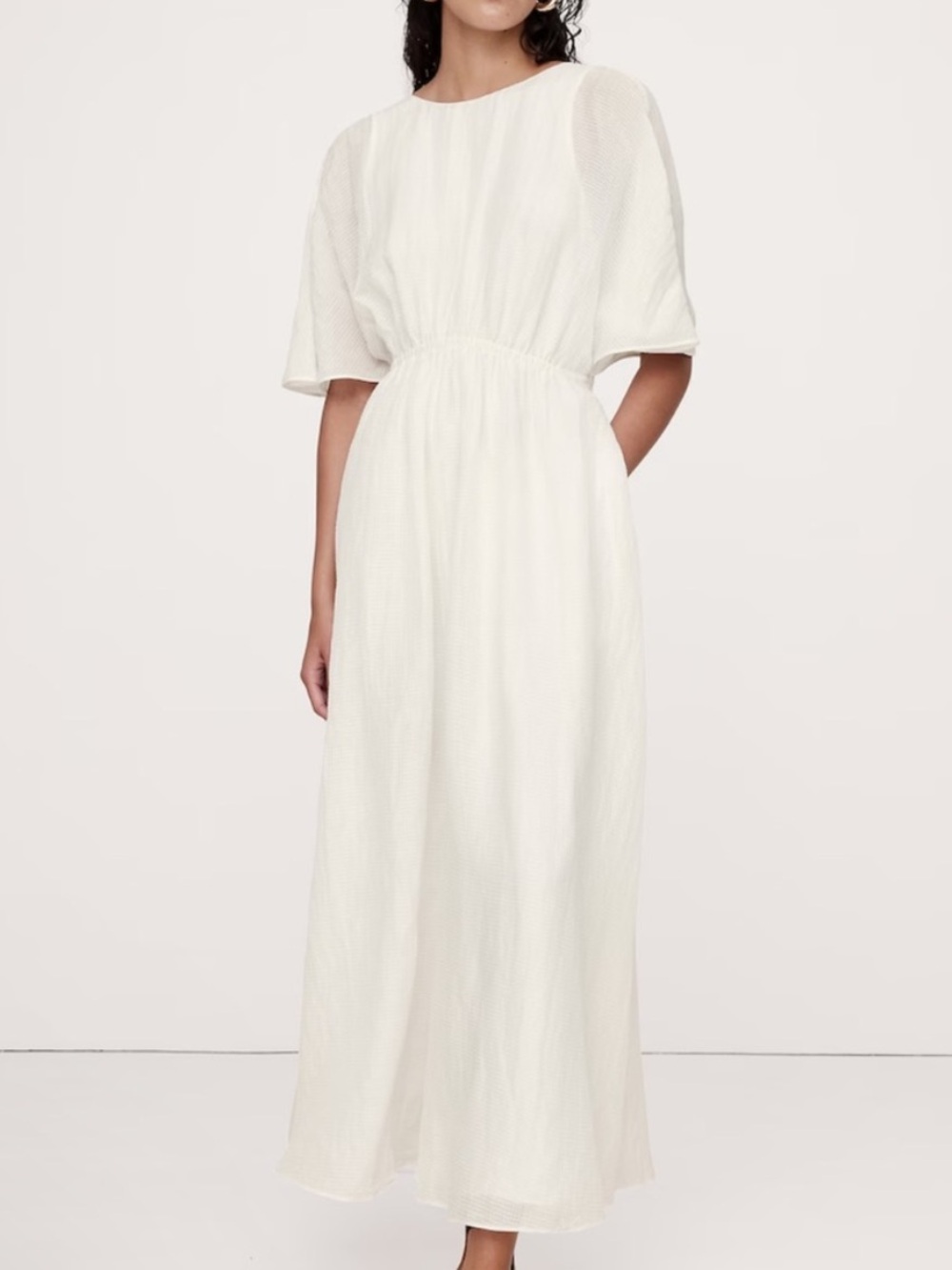 Banana Republic White Maxi Dress NWT